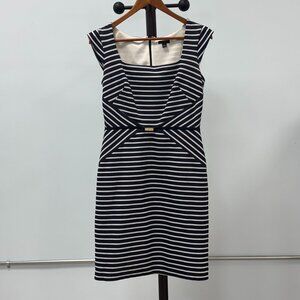 Ann Taylor Navy & White Stripped Dress Size 2